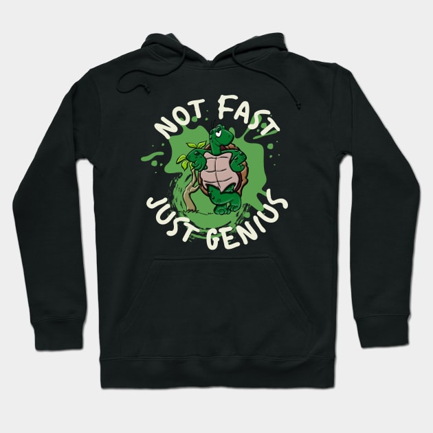 Not Fast Just Genius Hoodie by Eleganzmod